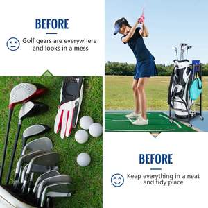 Estante de almacenamiento para equipos de golf, adecuado para garajes, para guardar bolsas de golf y otros equipos y palos de golf. - Product Image 4