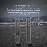 Lampe torche tactique LED avec laser haute puissance de 1700 lumens, rechargeable, profil bas et légère pour un faisceau longue portée