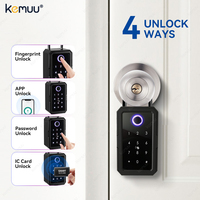 KEMUU Tuya TTlock kombinasi kunci untuk kotak penyimpanan biometrik sidik jari dinding Digital kunci kotak pintar