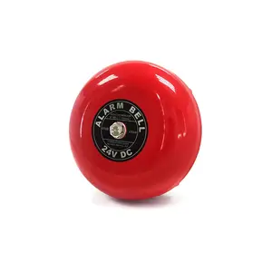 Conventional 12V or 24V Red Color Round Fire Alarm Bell 4inch/6inch/8inch