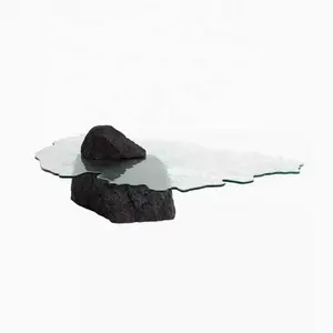 Волнистый журнальный столик Скандинавский дизайн пляжный гостиная персонализированный водяной столик из закаленного стекла специальной формы чайный столик