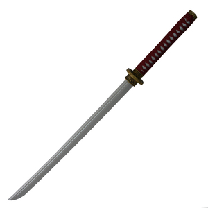 Spada <span class=keywords><strong>Samurai</strong></span> Giapponese in Schiuma PartyGears con Manico Rosso, Arma LARP, Giocattolo Katana per Cosplay Ninja - Product Image 4