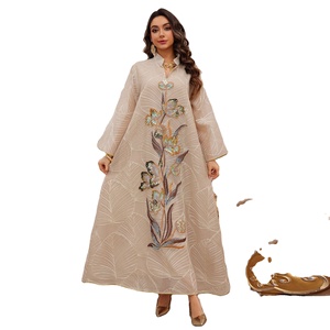 Nouvelle Arrivée 2026 <span class=keywords><strong>LY</strong></span> – Abaya Modeste pour Femme avec Broderie en Maille, Robe Perlée de Haute Qualité, Anti-statique, Belle Jalabiya pour Mariages et Aïd - Product Image 1