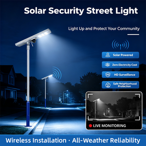 Smart All in One Outdoor Solar Street Light with 2MP HD Camera 4G WiFi Motion Sensor IR Night Vision LED Road Security Lamp