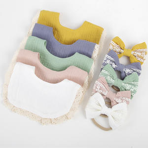 Set di 3 Bavaglini Morbidi in Cotone Regolabili per <span class=keywords><strong>Neonati</strong></span>, Bandana per Bambini e Bambine, Asciugamano per Alimentazione e Saliva - Product Image 3