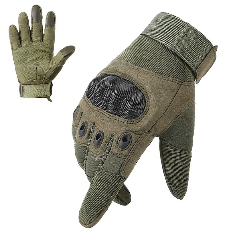 Wholesale High Quality Durable Microfiber Outdoor Touchscreen Full Finger Tactical Combat Gloves