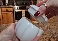 Bougie en cire de soja en céramique artisanale de luxe, en forme de citrouille blanche, écologique, parfumée style ferme, pour Noël, Nouvel An et Diwali