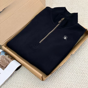 T-shirt à manches longues pour homme, nouvelle collection été 2025, polyvalent, col rond, pull ample, haut à manches longues, vente en gros usine - Product Image 5