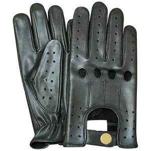 Guantes de Conducción de Cuero de Verano Unisex Ajustables, Duraderos y de Alta Calidad, Fabricados Profesionalmente - Product Image 2