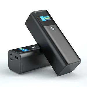 باور بانك PD 140 وات 24600 مللي أمبير شاحن محمول USB 3 منافذ PD 3.1 محطة شحن سريع مع شاشة رقمية