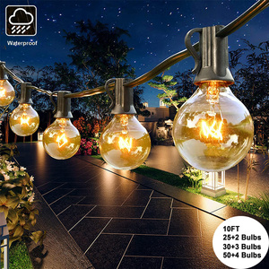 50ft treo 25 shatterproof <span class=keywords><strong>LED</strong></span> Edison Bóng đèn không thấm nước G40 Globe Bistro <span class=keywords><strong>String</strong></span> Lights cho sân sau Luces de navidad - Product Image 5
