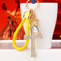 Porte-clé en cristal mignon breloque porte-clés en strass pour sacs à main Inspiration pendentif porte-clés en métal Arts artisanat Inspiration