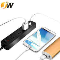 Harga pabrik colokan standar US Strip ekstensi listrik daya Multi Outlet 4 port USB 3 cara steker standar 240V 13A nilai arus