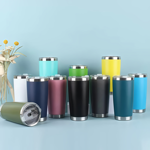 Gobelet de voyage isotherme à double paroi en acier inoxydable de 20 oz avec couvercle coulissant, tasse à café réutilisable pour la voiture et le camping - Product Image 6