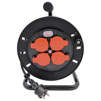 Enrouleur de câble électrique rétractable de fabrication professionnelle, 16A IP44 ABS PVC, rallonge électrique longue avec prise