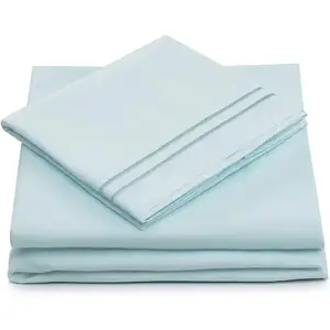 Bộ Ga Trải Giường Thêu Chất Lượng Cao Sang Trọng Của Khách Sạn 100% Cotton 400TC Tấm Phẳng Được Trang Bị Với Vỏ Gối