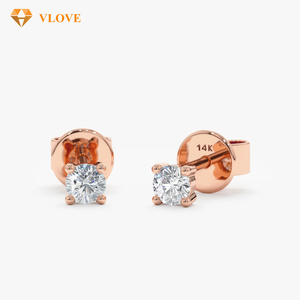 Natürliche Diamant-Ohrringe für Damen und Herren, Modeschmuck, 18k <span class=keywords><strong>Gold</strong></span>-Ohrringe, Diamant-Ohrstecker - Product Image 3