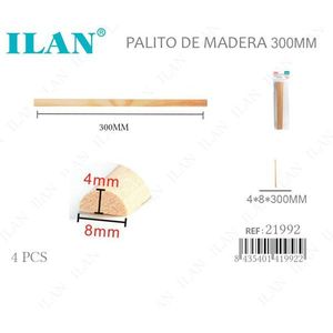 Ilan Perni in Legno Semicircolari 4x8x300mm 4 Pezzi per Artigianato e Fai da Te - Product Image 1