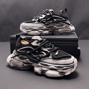 Scarpe da <span class=keywords><strong>uomo</strong></span> Torre <span class=keywords><strong>Sneakers</strong></span> in Mesh traspirante retrò tacchi alti alla moda scarpe Casual estive dal Design distintivo che aumenta l'altezza - Product Image 2