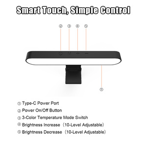 โคมไฟหน้าจอ LED แบบสัมผัสหรี่แสงได้ สำหรับแล็ปท็อป <span class=keywords><strong>ใช้</strong></span>สำหรับวิดีโอคอล การประชุมออนไลน์ ทำงานระยะไกล ตั้งโต๊ะทำงาน <span class=keywords><strong>ใช้</strong></span>กับจอแสดงผล Mac - Product Image 4
