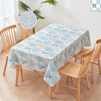 Nappe imprimée coquillage corail étoile de mer nappe résistante imperméable nappe Rectangle pour cuisine intérieur extérieur