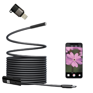 Vente flash ! Caméra <span class=keywords><strong>endoscopique</strong></span> industrielle portable haute définition 8 mm, adaptateur à objectif unique, outil de détection de canalisation pour <span class=keywords><strong>Apple</strong></span> IOS - Product Image 4