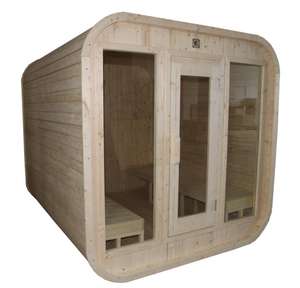 في الهواء الطلق 4 أشخاص الكندية Hemlock المنزل ساونا غرفة ساونا مكعب مع ضوء العلاج بالألوان وبلوتوث CE المعتمدة - Product Image 6