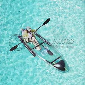 Pagaie de bateau en plastique bon marché, canoë à fond <span class=keywords><strong>Transparent</strong></span>, Double <span class=keywords><strong>Kayak</strong></span> <span class=keywords><strong>Transparent</strong></span> en plastique pour 2 personnes - Product Image 2