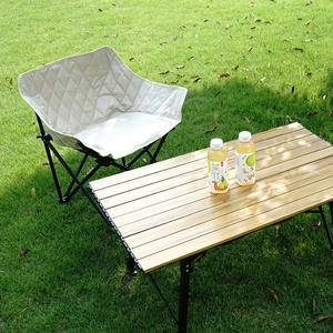 Fauteuil pliant portable d'extérieur 2024 en tuyau de fer avec tissu Oxford en coton, chaise pliante domestique, siège de camping extérieur, tabouret - Product Image 1