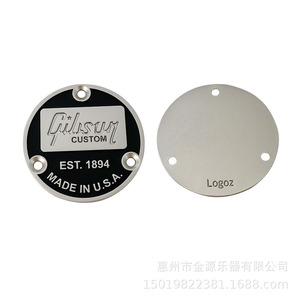 Cache-interrupteur en métal peint à la main pour <span class=keywords><strong>guitare</strong></span> <span class=keywords><strong>électrique</strong></span> <span class=keywords><strong>Gibson</strong></span> <span class=keywords><strong>Epiphone</strong></span> EST 1894, gravure animale sur plaque arrière - Product Image 3