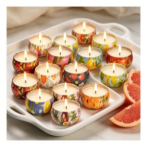 White Soy Wax Scented Handmade Candle Premium <b>Tin</b> Packaging Natural Aroma Home Styling Wellness Boutique Display Seasonal - Product Image 6