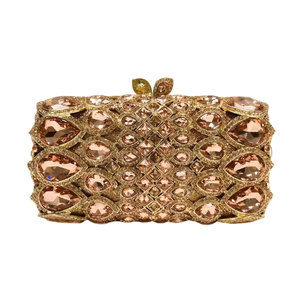 Brilliant Droplet Crystals Evening Bag for Women Rhinestones Clutch <b>Purse</b> Chain Handbag for Night Out Sexy Dress - Product Image 1
