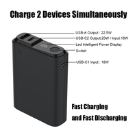 Banco de Energía Portátil Personalizable de 20000mAh con Carga Rápida de 22.5W, Pantalla Digital LED, Sensación Agradable al Tacto, Cargador de Teléfono PD2ACC
