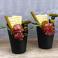 Bol en papier kraft compostable écologique jetable pour frites, nouilles, hamburgers, aliments pour animaux, biscuits, avec impression personnalisée et design conique