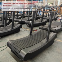 Tapis roulant commercial mécanique non motorisé avec bande en caoutchouc incurvée, conception zéro gravité, pente réglable pour la marche et la course, pour usage commercial et domestique