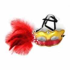 JHQSW6JF _ 52CK WAKEN Benetiane Masque de renard de mascarade de fête rouge Masque facial léger en plastique PVC LED pour Halloween - Product Image 1