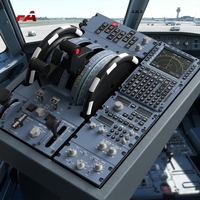 Simulateur de vol Airbus de style populaire avec plateforme de mouvement, simulateur de vol de type rig et panneau de commande d'accélérateur à pleine autonomie