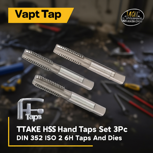 Jeu de tarauds à main HSS TTAKE 3 pièces DIN 352 ISO 2 6H et filières - Product Image 3