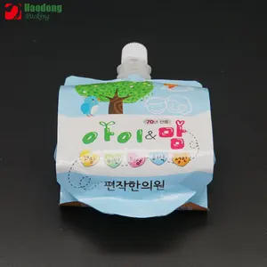 Plastic Stand Up Spout Pouch Bag Juice Doypack With Spout Stand Up Bag Aluminum Spout Pouch With Nozzle Baby Food Pouches