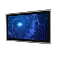 31.5 polegada led HD-MI luz pcap industrial lcd, à prova d' água, ar livre, leitível, multi touch monitor