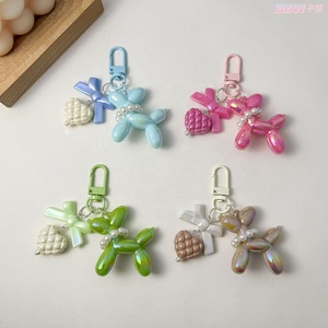 Oferta Caliente: Llaveros 3D de Dibujos Animados, Accesorios y Abalorios, Lindos Llaveros de Anime, Llavero de Perro Globo para Bolsos de Niñas y Mujeres con Flor - Product Image 1