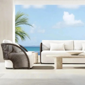 Ensemble de meubles de patio en teck de style moderne pour hôtel, jardin extérieur, cour, ferme ou appartement - Product Image 1