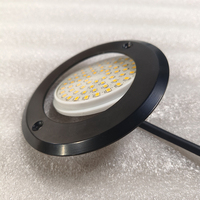 Yaokingled YK-SP615M Lampe LED pour piscine noire à montage mural en acier inoxydable ultra-mince 12V 6W IP68 étanche à intensité variable blanche