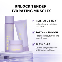 Kit de Soins Coréens de Beauté pour Femmes avec Nettoyant Visage Hydratant, Crème Visage et Tonique à l'Acide Hyaluronique V7, Marque Blanche