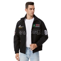 Veste en cuir surdimensionnée classique et stylée, à motifs imprimés numériquement et brodés, pour les grands et pour le travail