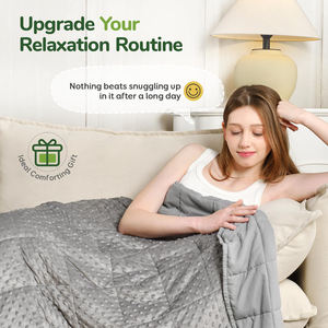 Couvertures lestées pour adultes, douces, en minky, lourdes, apaisantes, respirantes, rafraîchissantes, pour toutes les saisons, avec billes de verre, style américain, <span class=keywords><strong>couverture</strong></span> de canapé - Product Image 5