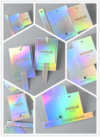 Étiquettes holographiques pour vêtements, étiquettes holographiques laser avec logo pour produits