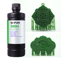 Resin Sintetis Cair IFUN IF300H Warna Kuning Lilin Tinggi 1kg Kemurnian 100% untuk Printer 3D LCD DLP, Pengecoran Perhiasan, Aluminium