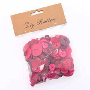工厂价格树脂纽扣150克/袋直径混合2孔4孔废料预订服装缝纫装饰DIY纽扣 - Product Image 3
