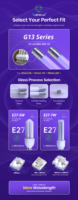Ampoules de remplacement UV LED Tianhui 365nm 7W/10W Tube de lampe UVA T8 Culot G13 Alimenté par courant alternatif pour le contrôle des nuisibles en intérieur et en extérieur